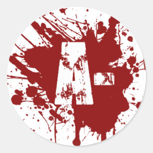 A Negative Blood Type Funny Vampire & Zombie Donor Classic Round Sticker