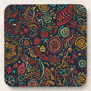 A Neon Abstract  Coaster