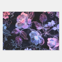 A neon embroidery flower texture