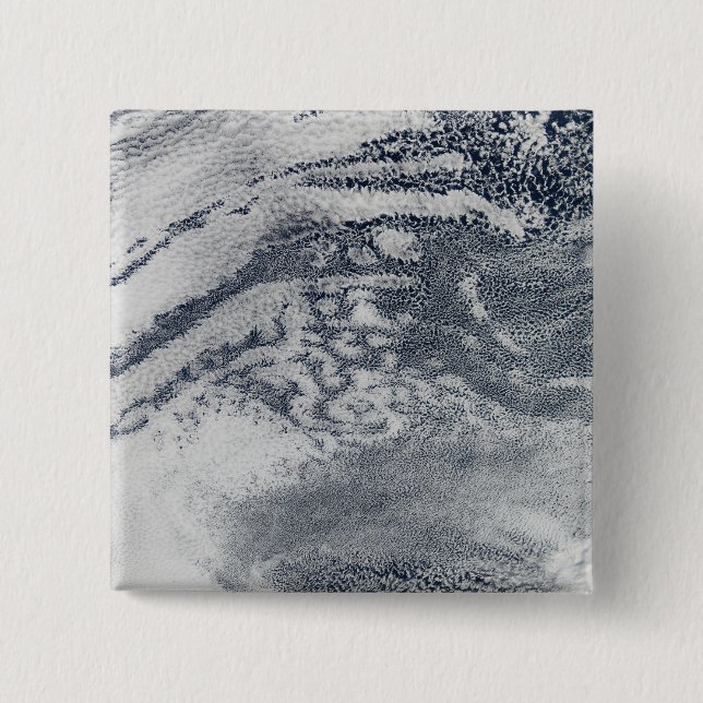 A network of clouds over the Pacific Ocean 2 Inch Square Button (Front)