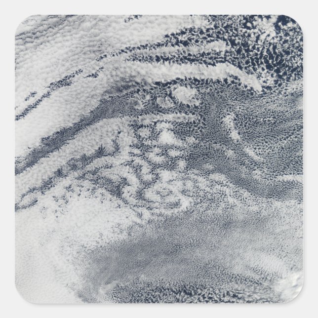 A network of clouds over the Pacific Ocean Square Sticker (Front)
