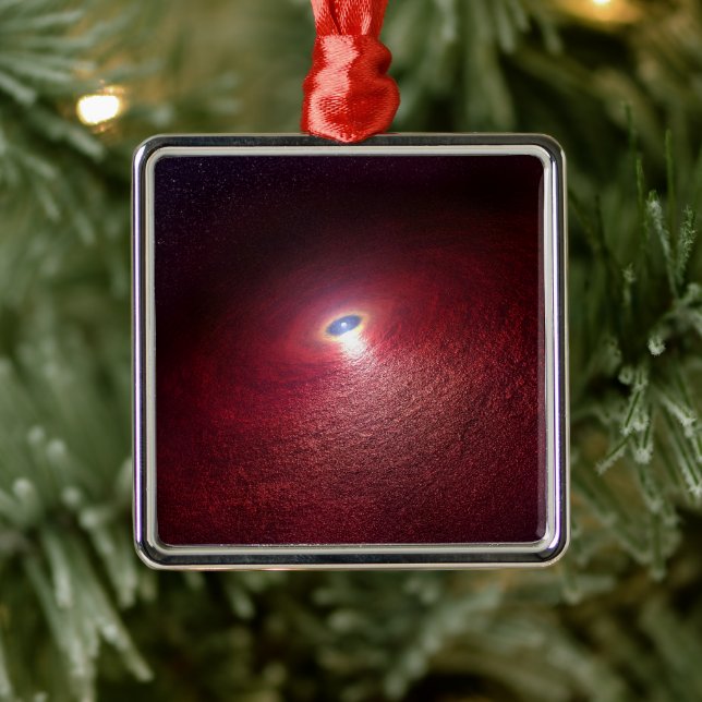 A Neutron Star With A Disc Of Warm Dust. Metal Ornament (Tree)