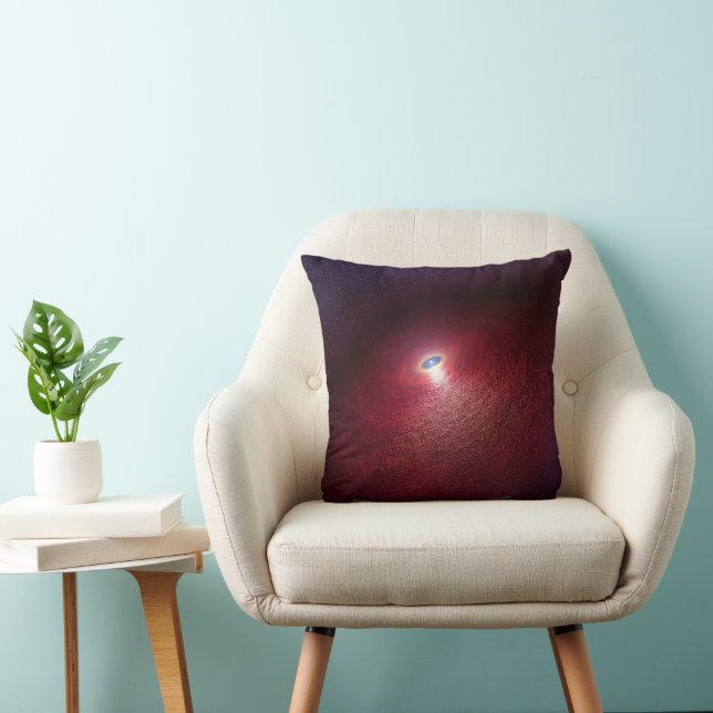 A Neutron Star With A Disc Of Warm Dust. Throw Pillow (Chair)