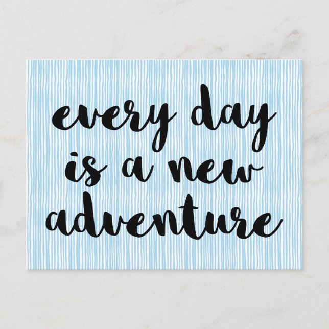 A New Adventure Quote Postcard (Front)