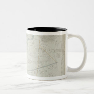 A New and Correct Map of Hackney Marsh, 1745 (lith Two-Tone Coffee Mug