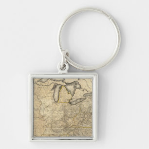 A new and correct map of the United States Keychain