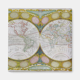 A New and Correct Map of the World, 1770-97 Magnet