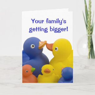 A new baby in the family - Duck Family Group Card