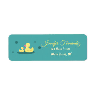 A New Baby to Love Duck Baby Shower Label
