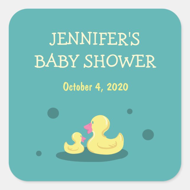 A New Baby to Love Duck Baby Shower Sticker (Front)