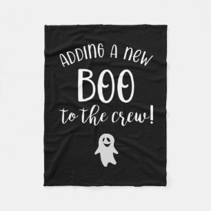 A New Boo To The Crew Halloween Pregnancy Fleece Blanket