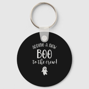 A New Boo To The Crew Halloween Pregnancy Keychain