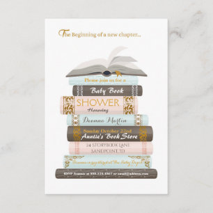 A New Chapter   Baby Book Shower Invitation