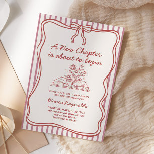 A New Chapter Baby Shower Book Theme Invitation