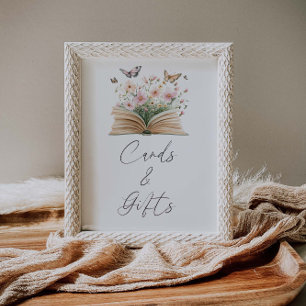 A New Chapter Baby Shower Cards And Gifts Poster