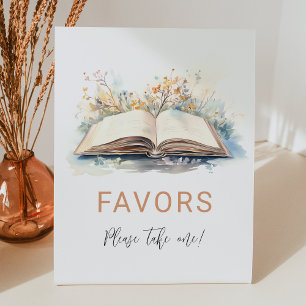 A New Chapter Baby Shower Favors Party Pedestal Sign