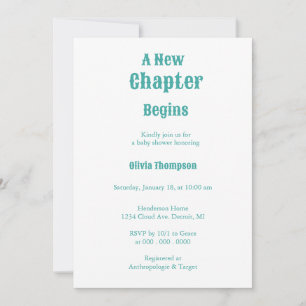 A New Chapter Baby Shower Invitation