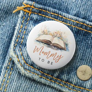 A New Chapter Baby Shower Mommy to Be 3 Inch Round Button