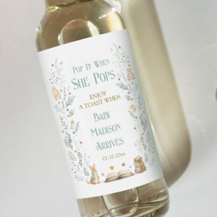 A New Chapter Baby Shower Welcome  Wine Label