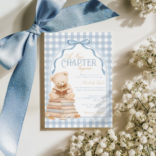 A New Chapter Bear Storybook Baby Shower Invitation