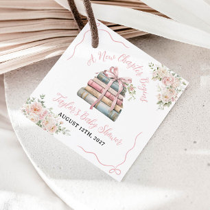A New Chapter Begins Baby Shower Favour Tags