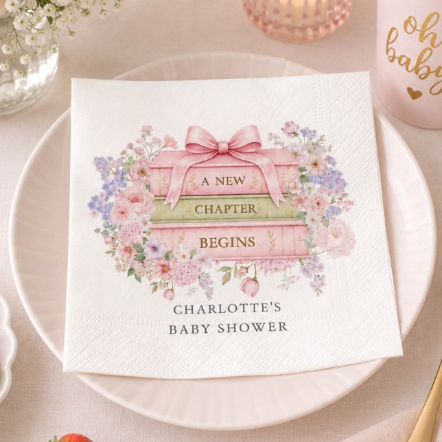 A New Chapter Begins Baby Shower Napkin (Creator Uploaded)
