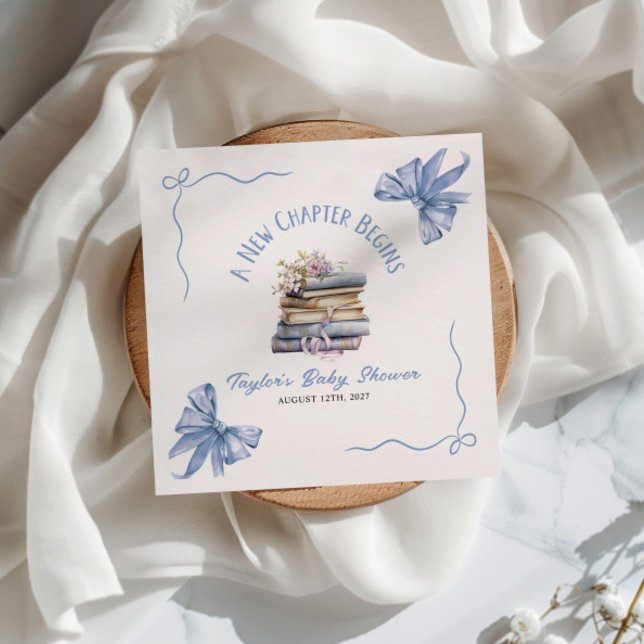 A New Chapter Begins Baby Shower  Napkin (Creator Uploaded)