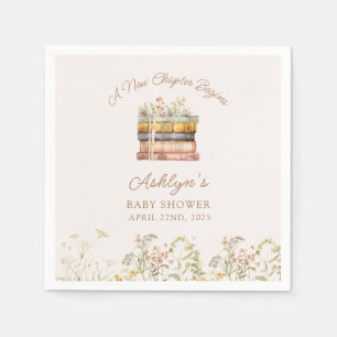A New Chapter Begins Baby Shower Paper Napkins