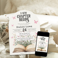 A New Chapter Begins Baby Shower Pink Wildflower