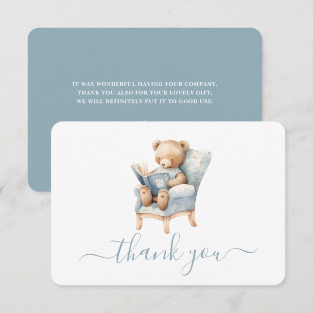 A new chapter Begins Bear thank you card (Front/Back)