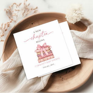 A New Chapter Begins Book Baby Shower Napkins