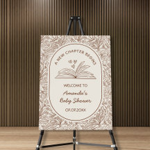 A New Chapter Begins Book Baby Shower Welcome