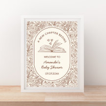 A New Chapter Begins Book Baby Shower Welcome