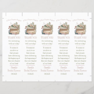 A New Chapter Begins! Bookmark Shower Favour