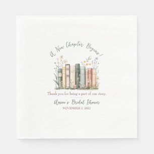A New Chapter Begins! Bridal Shower Favor Napkin