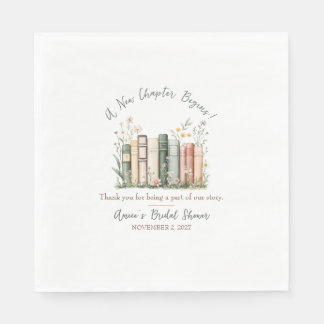 A New Chapter Begins! Bridal Shower Favor Napkin