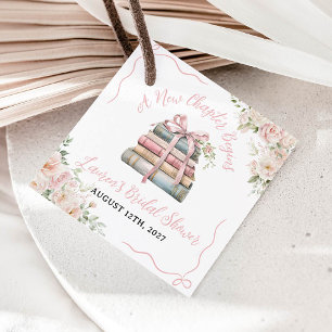 A New Chapter Begins Bridal Shower Favour Tags