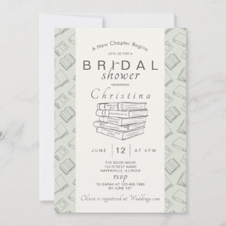 A New Chapter Begins Bridal Shower Invitation