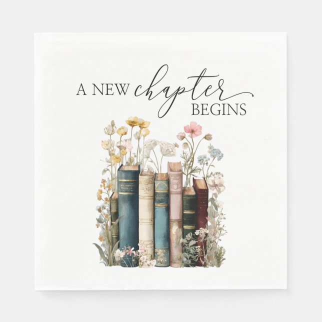 A New Chapter Begins Bridal Shower Napkins (Front)