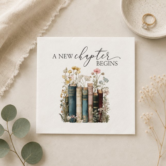 A New Chapter Begins Bridal Shower Napkins (new chapter begins bridal shower napkins
)