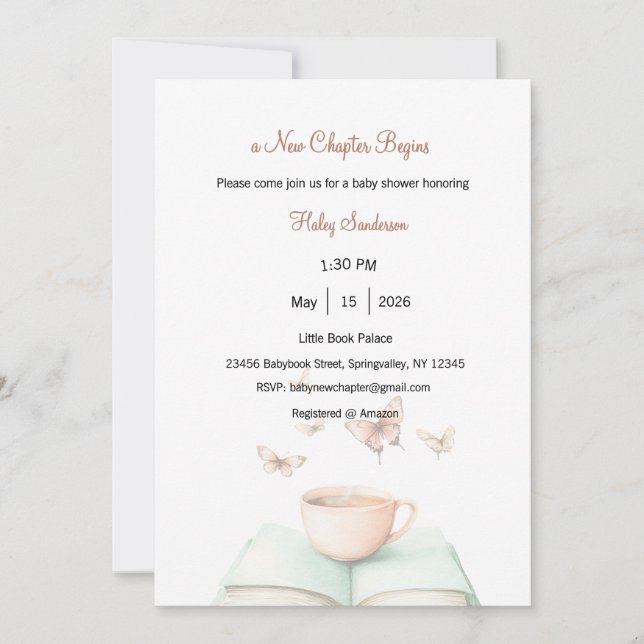 A New Chapter Begins Invitation (Devant)