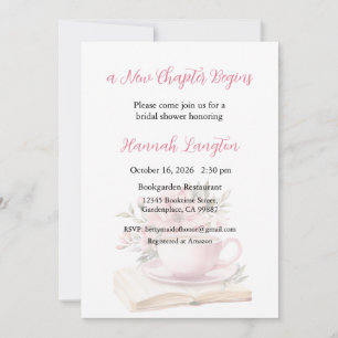 A New Chapter Begins Invitation, Bridal Shower Invitation