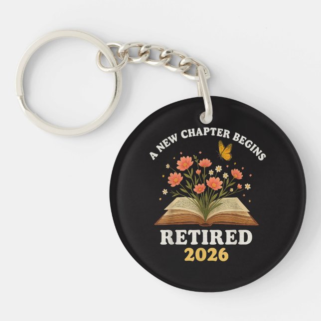 A New Chapter Begins Retired 2026 Keychain (Front)