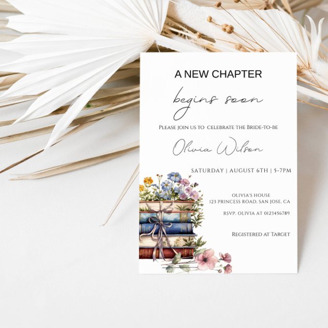 A New Chapter Begins Soon – Elegant Bride-to-Be Invitation (Creator Uploaded)
