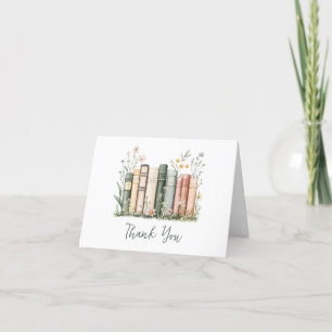 A New Chapter Begins! Spring Floral Bridal Shower Thank You Card