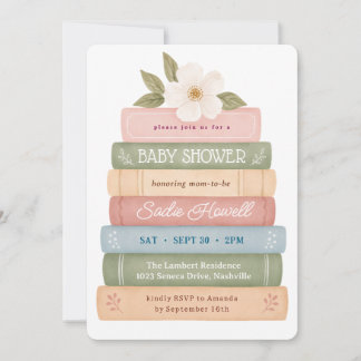 A New Chapter Begins Storybook Baby Shower Invitation