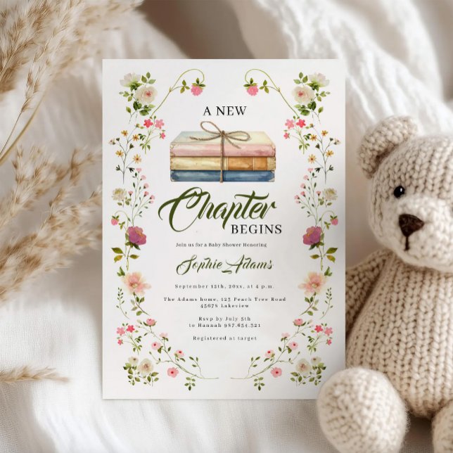 A New Chapter Begins Storybook Baby Shower Invitation (Creator Uploaded)