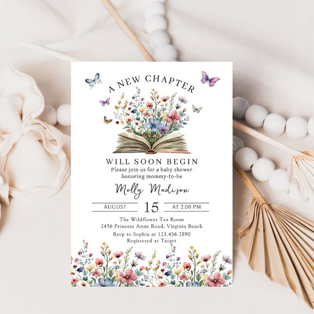 A New Chapter Begins Storybook Baby Shower Invitation (Creator Uploaded)