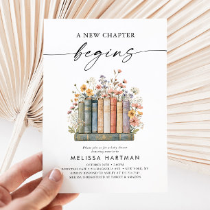 A New Chapter Begins Storybook Baby Shower Invitation
