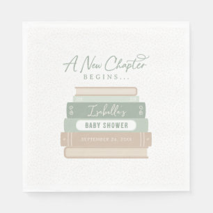 A New Chapter Begins Storybook Baby Shower Napkin
